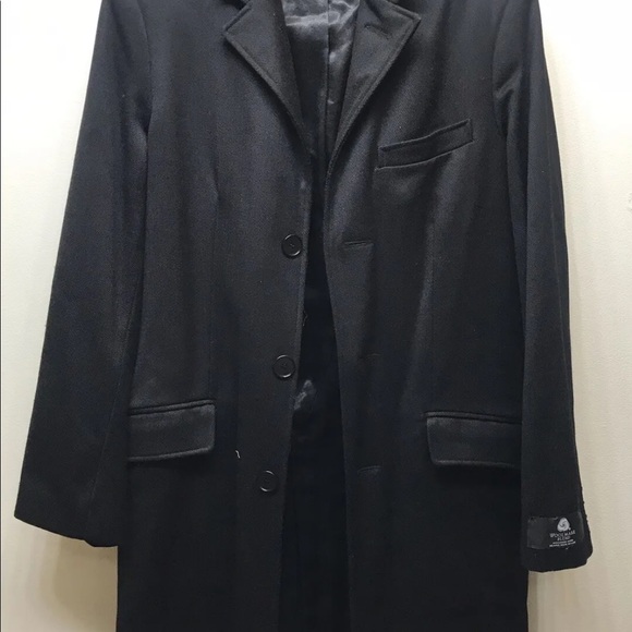 Le Chateau Men’s Tailored Wool Coat Brown Black XS Herringbone Texture - Picture 11 of 12